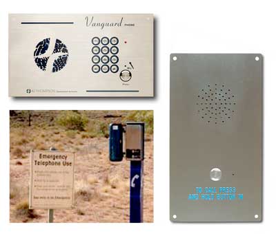 Dritel Loudspeaking phone models showing the Automatic, the phone and the CB pad